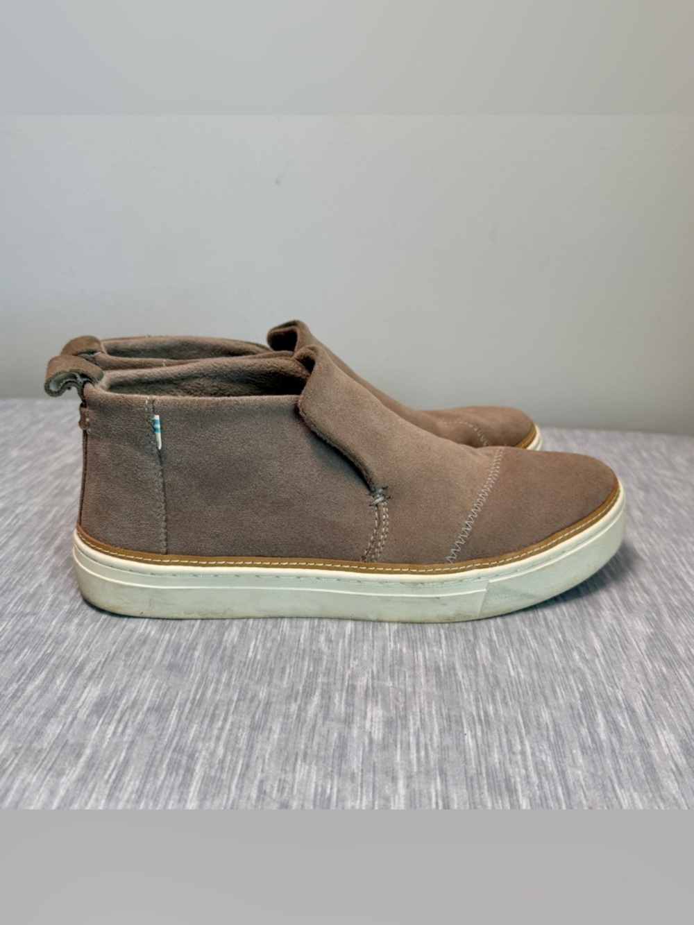 TOMS Suede Mid Sneaker Pull-on Boot | Taupe | Size W10